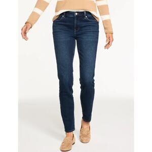 Talbots Jeans Torrance WMNS Blue Wash Denim Slim Ankle Stretch SZ 14 High Waist